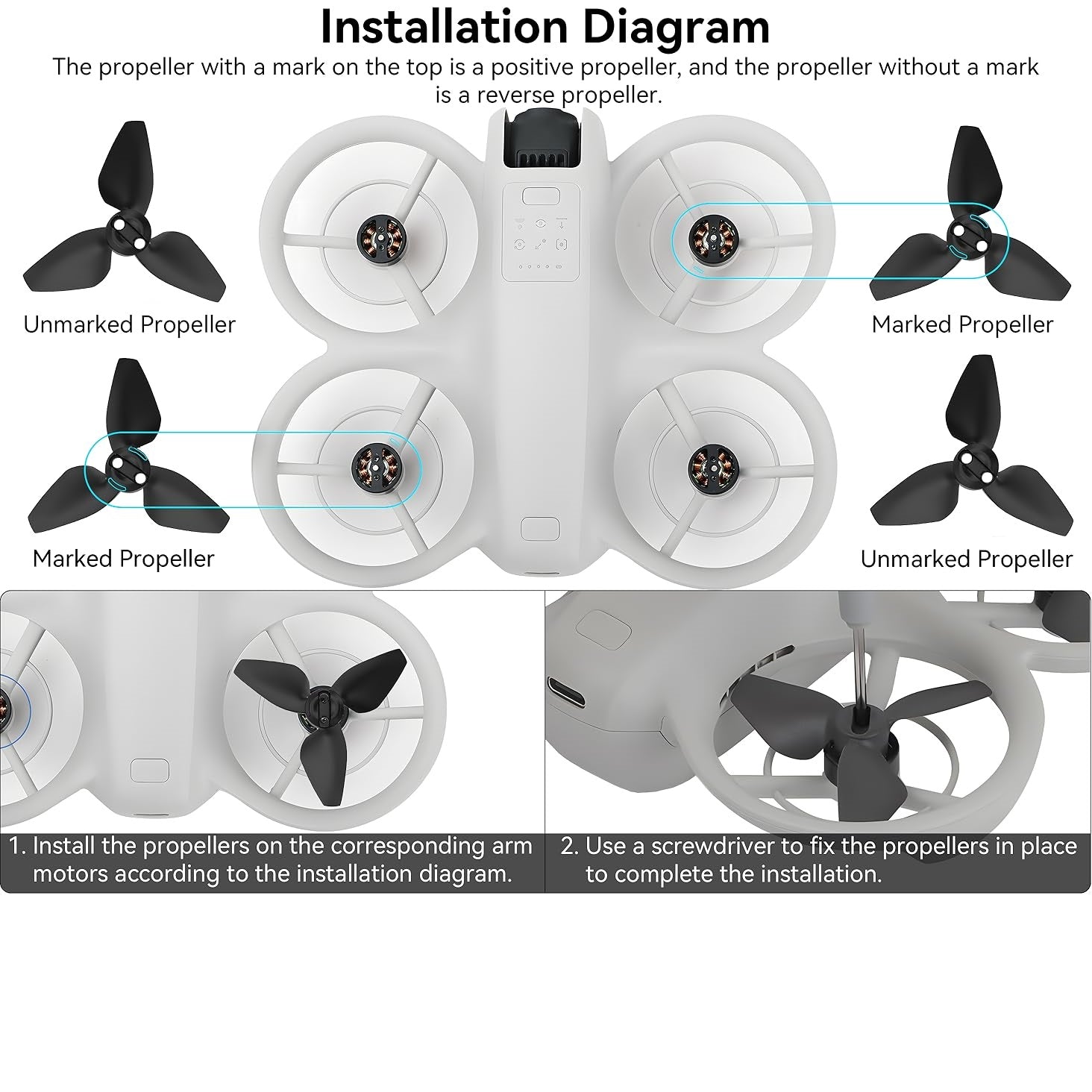 4PCS Props Quick Replacement Spare Part 2016S Low Noise Wings for DJI Neo Drone Accessories